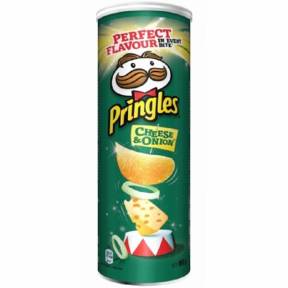 CHIPS CHEESE ONION PRINGLES 165GR