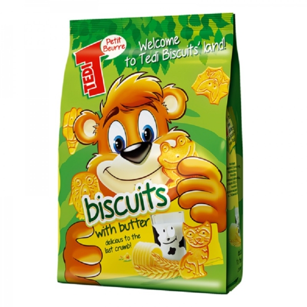 BISCUITI CU  CACAO SI UNT TEDI 90G