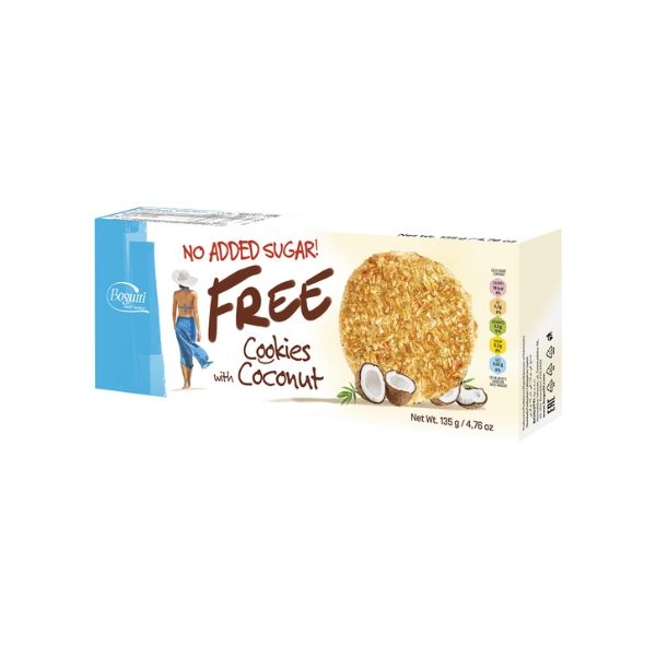 BISCUITI  CU NUCA DE COCOS FREE 135GR