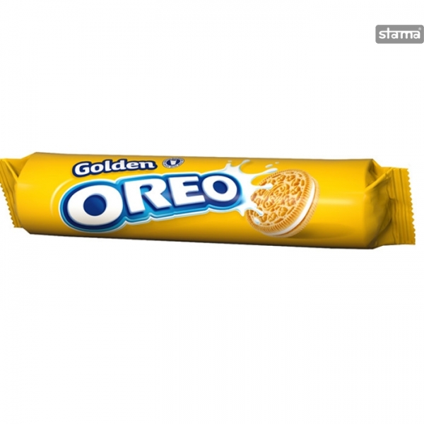 BISCUITI GOLDEN OREO CU CR VANILIE154G