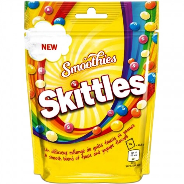 BOMBOANE SKITTLES SMOOTHIES CU AR. DE FRUC.SI IAURT 38G