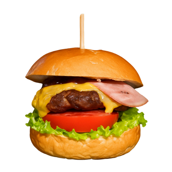 CHEESEBURGER CU CARTOFI PROASPETI PRAJITI