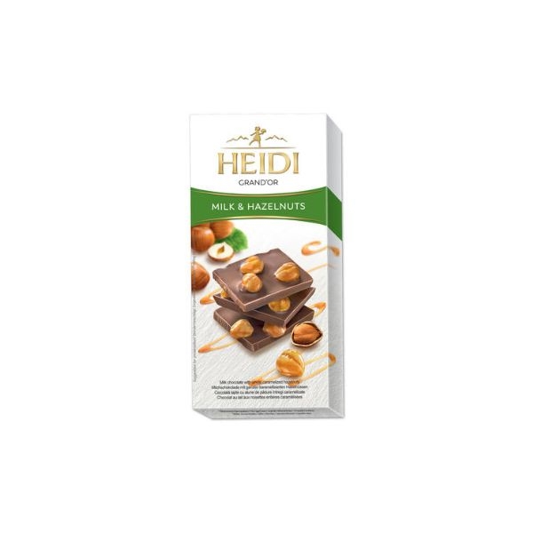 CIOCOLATA CU LAPTE SI ALUNE HEIDI  80G