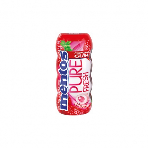 GUMA MESTECATCU AR CAPSUNE MENTOS 30G