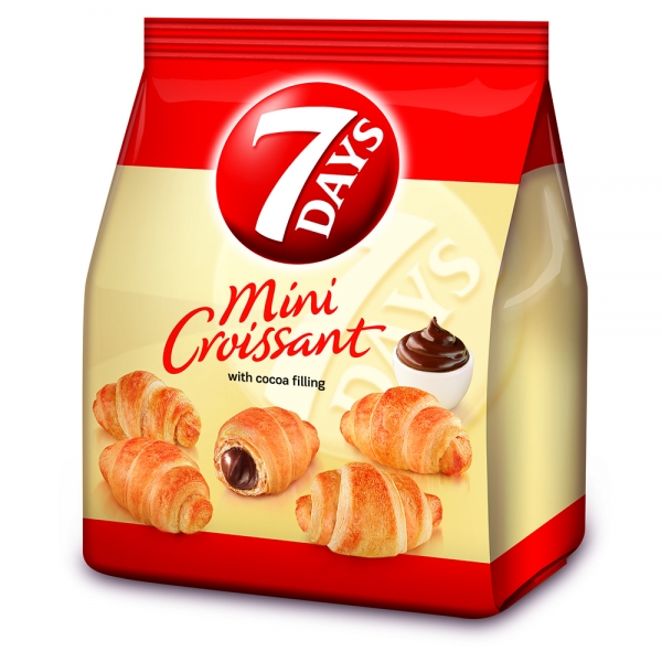 7DAYS MINI CROISSANTE CU UMPL.     CACAO 185G