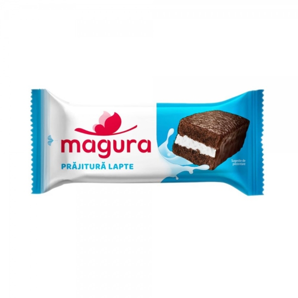 PRAJITURA CU CR LAPTE SI GLAZ CIOCO  MAGURA 35G