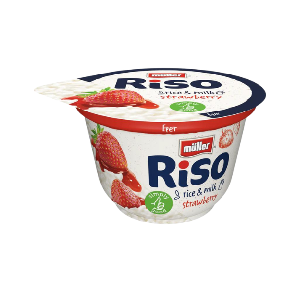 RISO OREZ CU LAPTE CU DULCEATA CAPSUNE MULLER 200G