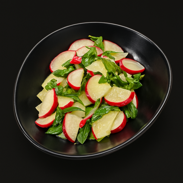 SALATA DE RIDICHI CU CEAPĂ VERDE