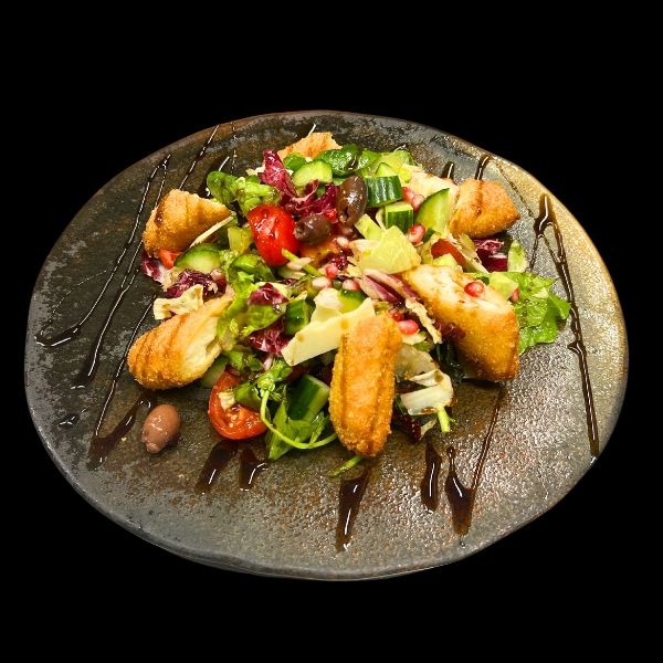 SALATA HALLOUMI CU RODIE SI MIERE 