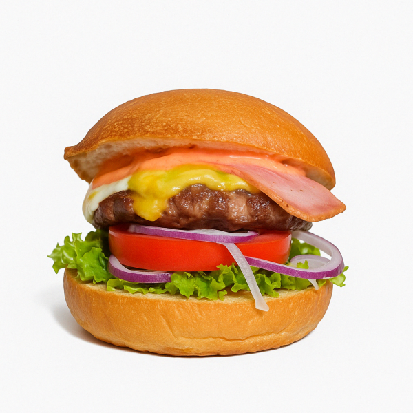 TRIOFROMAGE BURGER CU CARTOFI PROASPETI PRAJITI